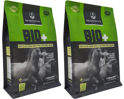 Majestys BIO+ Biotin Wafers - Superior Horse/Equine Hoof and Coat Support Supplement - Copper Zinc Lysine Methionine (2 Pack(120 Count Total)) - The One Stop Equine Shop