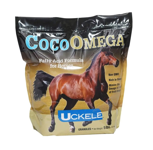 Uckele CocoOmega Granular Horse Supplement - Fatty Acid Formula for Horses - Equine Vitamin & Mineral Supplement - Non-GMO - Soy Free - 5 Pound (lb) - The One Stop Equine Shop