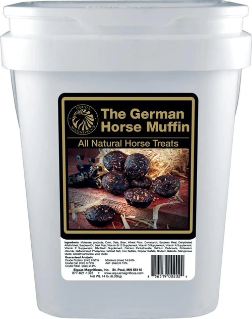 DPD The German Horse Muffin All Natural Horse Treats - 14 Pound Bucket - The One Stop Equine Shop