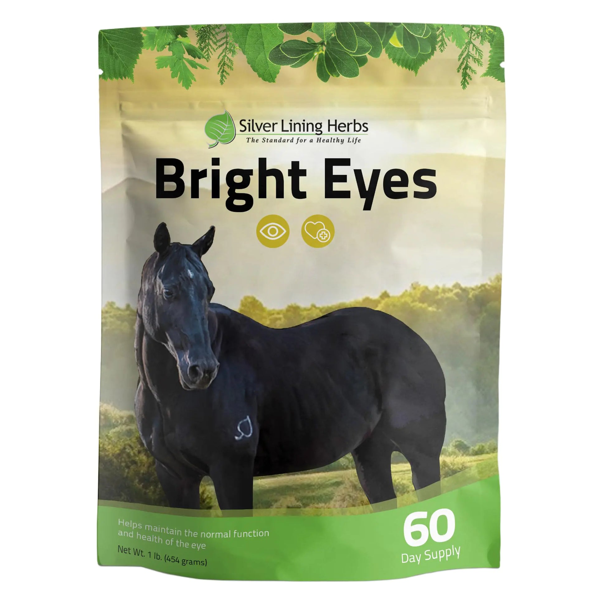 Silver Lining Herbs Bright Eyes - Supports Horse Eye Health - Maintains Normal Mineral Levels for Horses Eyes - Natural Herbs Supporting Long Term Equine Eye Health - 1 lb Bag - The One Stop Equine Shop