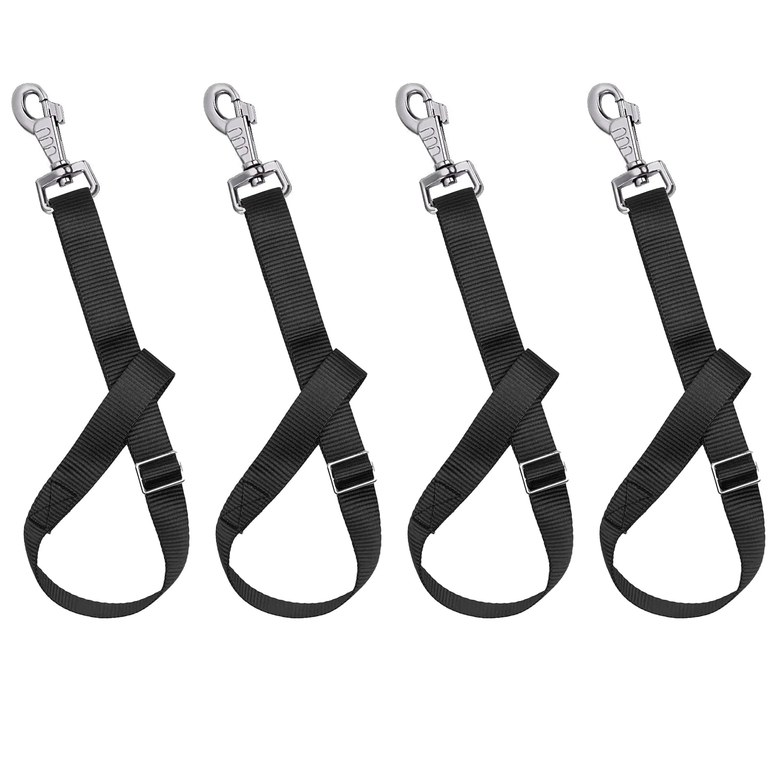 Rosemarie Horse Bucket Strap HangersHorse Suppliers Adjustable Nylon Straps up to 700 lbs for Hay Nets Water BucketsHanging-Pratical and Easy Use(4 Pack) (Black) - The One Stop Equine Shop