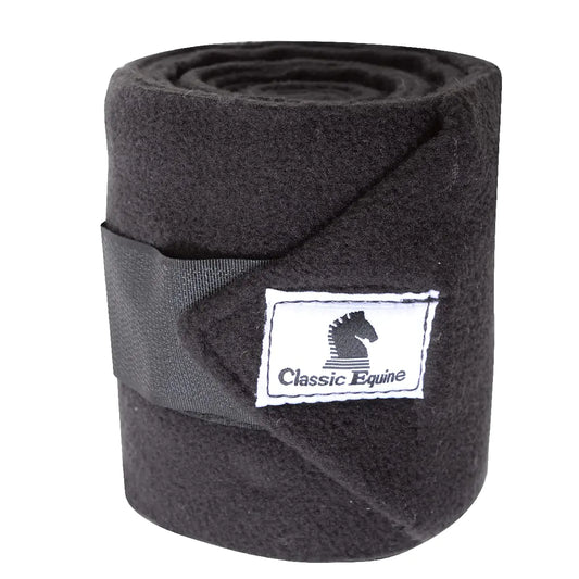 Classic Equine 4-Pack Polo Wraps Black 4 1/2in x 108in