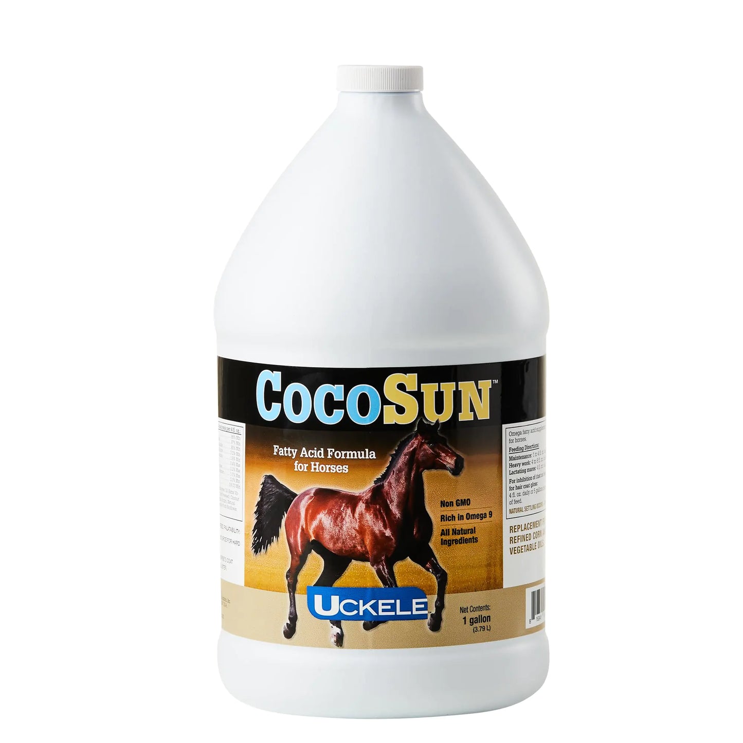 Uckele by SmartEquine CocoSun™ Oil Omega Horse Supplement | Omega 3 6 9 Supplements Ideal for Healthy Skin & Shiny Coats | Horse Supplements for Weight Gain | 1 Gallon - The One Stop Equine Shop