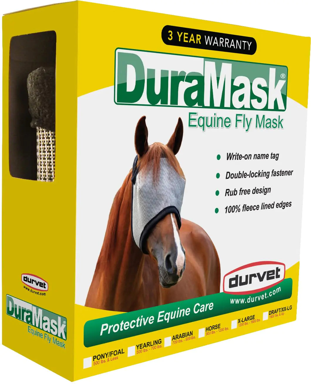 Durvet DuraMask Equine Fly Mask Yearling - The One Stop Equine Shop