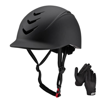 Equestrian Set - Helmet and Gloves for Horseback Riding and Training - Horse Riding Safety Gear Helmets Equestrian Equi-Pro Gear Gloves for Women Man - The One Stop Equine Shop
