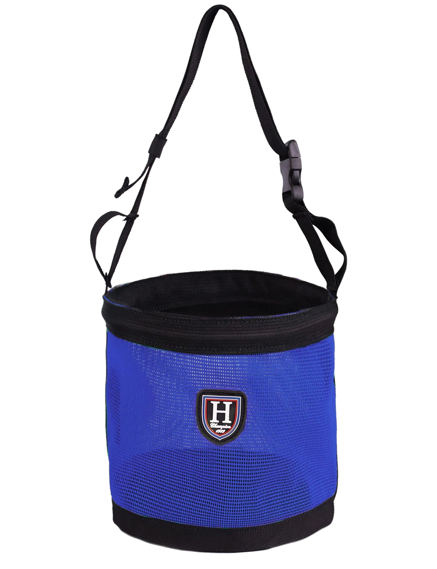 Harrison Howard Horse Muzzle Feed Bag Nylon Mesh Grain Feed Bag with Adjustable Strap Dark Blue Small - The One Stop Equine Shop