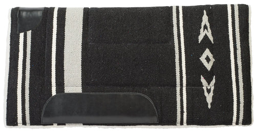 Weaver Equine 32" x 32" Straight Acrylic Horse Saddle Pad Shock Absorbing Western Saddle Pad for Protection Durable Equine Supplies ‎Black/Gray