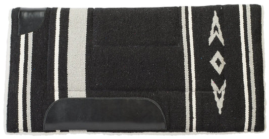Weaver Equine 32" x 32" Straight Acrylic Horse Saddle Pad Shock Absorbing Western Saddle Pad for Protection Durable Equine Supplies ‎Black/Gray